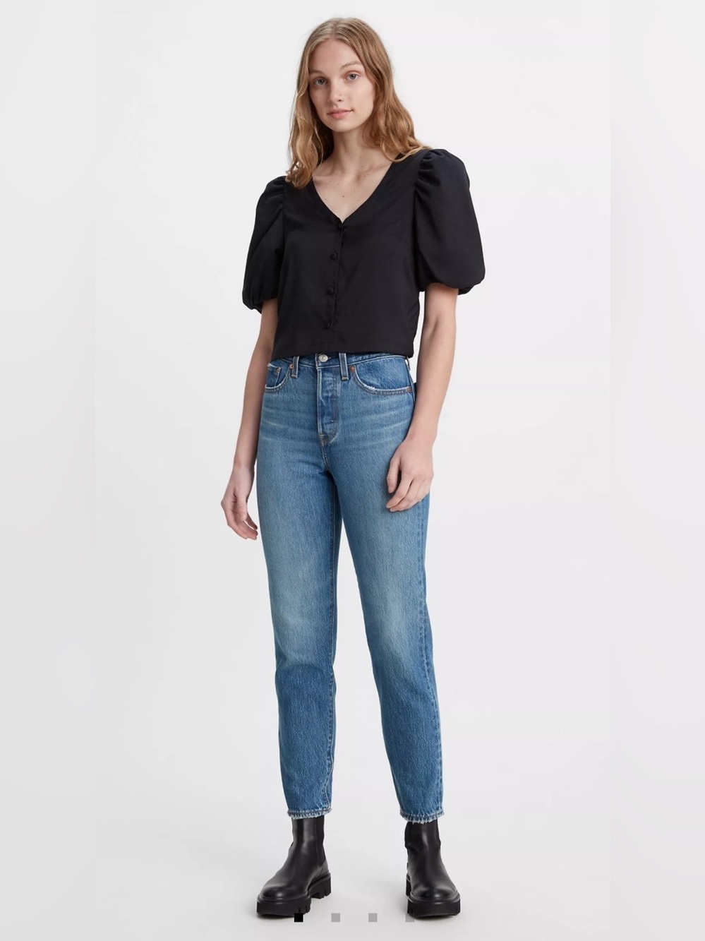 Levi's Wedgie Icon High Rise Tapered Straight Fit Ankle Jeans Size